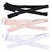 Lady Up 3pcs Low Back Bra Strap Converters with 2 Hooks for Backless Dress & Shirt (1 Black + 1 Nude + 1 White Strap)