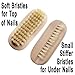 Aisilk Wooden Hand & Nail Brush Cleaner Two-Sided Natural Bristle SPA