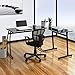 GreenForest L Shaped Computer Corner Desk with Tempered Glass Top 3-Piece PC Laptop Table Workstation for Home Office Study/Woking/Gaming,Black