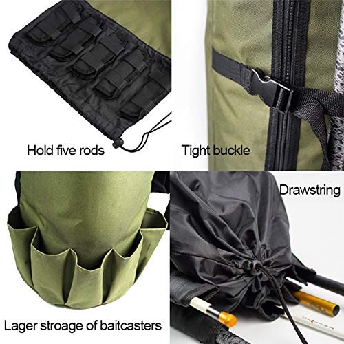 HAOLIN Rod Fischen Tragetasche Fischen-Werkzeuge Aufbewahrungstasche Rollentasche Wasserdicht Große Kapazitäts-Fishing… – Bild 5