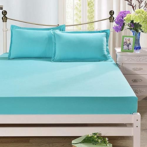 WXLAA Solid Colorful Fitted Sheet Cotton Bed Sheet Pillow Case King 180200cm
