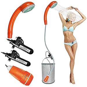 Zooma Draagbare douche/campingdouche, campingdouche met dompelpomp, draagbare outdoor douche waterpomp voor camping