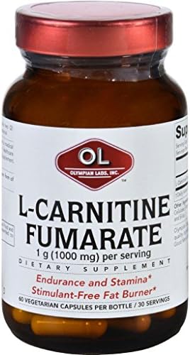 Olympian Labs L-Carnitine Fumarate - 1000 mg - 60 Vegetarian Capsules
