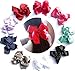 15Pcs 6 Inches Big Bows for Baby Girls Bling Sparkly Sequins Bow Clips Boutique Hair Bows For Girls Kids Children Women Ribbon Bowknot Alligator Hair Clips