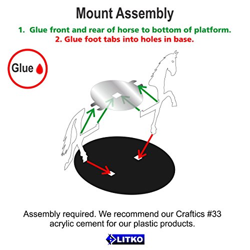 Horse, Character Mount Marker, Grey, 50mm Base (1)
