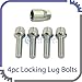 4pcs Locking Spline Lug Bolts 12x1.5 (40mm Shank Length, Ball Seat) Includes Socket Key - Compatible with Mercedes Benz (Check Description for Exact Years and Models)