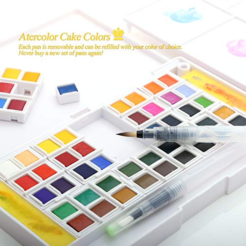Dainayw Watercolor Paint Set, Professional 48 Assorted Watercolors, Perfect Watercolor Pan Set