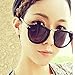 Women's Retro Sunglasses Metal Frame Sweet Round Goggles Eyeglasses(Floral)