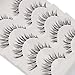 False Eyelashes，TianQin WY 5 Pairs Fake Eyelashes Handmade Messy Natural 3D Eye Lashes Cross Fashion Extension For Makeup (5 PairsBlack)