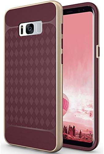 Samsung Galaxy S8 Plus Case ,Amagle Modern Slim Geometric Design Case for Samsung Galaxy S8 Plus(2017) (Burgundy)