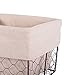DII Farmhouse Chicken Wire Storage Baskets with Liner, Set of 3, Rustic Natural, Assorted Sizes