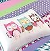 Adorable Girls Teen Kids OWL Bedding Comforter Set FULL QUEEN Polka Dot Geometric + 2 Shams + Fun Pillow Pink Aqua Blue Teal Purple Green Turquoise + H.S. Sleep Mask Bedspread Comforters Sets For Girl
