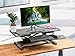 Monoprice Sit-Stand Riser Workstation Desk Converter Large - Black (37.4 x 15.7in) Table Top for Dual Display, Height Adjustable 4.2