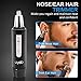 Nose Hair Trimmer 2 in 1 Nose Sideburn Trimmer Painless Trimming Water Resistant Dual Edge Blades Stainless Steel with LED Light for Men Women(2 packs)