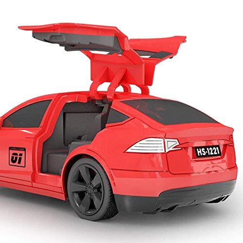 SSBH Tesla Rechargeable 2.4G RC Vehicle Sports Race Model Radio Controlled Electric Toy Car Children's Wireless Remote Control Racing Drift Open Door Drifting/Stunts Toys for Kids Girls Easter - Thumbnail 3
