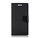 Goospery Canvas Wallet for Samsung Galaxy Note Edge Case (2014) Denim Stand Flip Cover (Black) NT4E-CAN-BLK