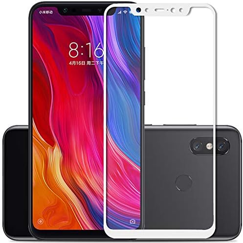 Ruimin 1PC 5D Curved Full Cover Shockproof Screen Protector Glass Guard Film Tempered Compatible for Xiaomi Mi 8