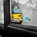 Quality Clever Security Camera Sticker CCTV Warning, Pack of 10 - UV & Weather Resistant Decal Label for Home Windows, Car, & More - Deter Criminals and Prevent Stealing - Smile You're On Camera Label