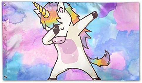 Hip Hop Unicorn Rainbow Large 3' X 5' Feet Officially Licensed Flags Garden Yard FlagYard Flag