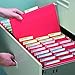 Smead FasTab Hanging File Folder, 1/3-Cut Built-in Tab, Letter Size, Red, 20 Count (64096)