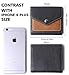 Borgasets Women's RFID Blocking Small Compact Bifold Leather Pocket Wallet Ladies Mini Purse (Black)