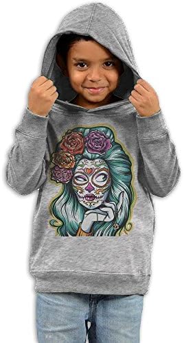 FZ710 Sugar Skeleton Skull Kids Hoodie Long Sleeve Sweater Roundneck Soft Warm Children's Cotton Pullovers 2-6T For Boys&amp;Girls