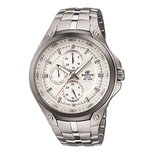 Casio EF-326D-7AV Mens Watch Stainless Steel Edifice White Dial