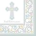 Amscan Party Supplies First Communion Beverage Napkins, 36 Ct, White