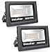 Ustellar 2 Pack 30W LED Flood Light IP66 Waterproof 2100lm 150W Halogen Bulb Equivalent Outdoor Bright Security Lights 2700K Warm White Floodlight Landscape Wall Lights Outsdie Yard Backyard Garage
