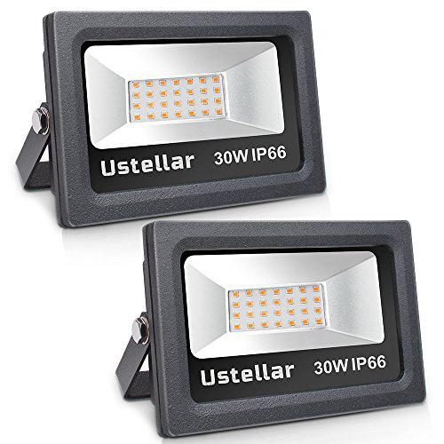 Ustellar 2 pack 30w led flood light, ip66 waterproof, 2…
