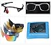 INBIKE New Cycling Bicycle Bike Sports Sun Glasses Sunglasses with 5 Lens, 4 Colors to Choose - White