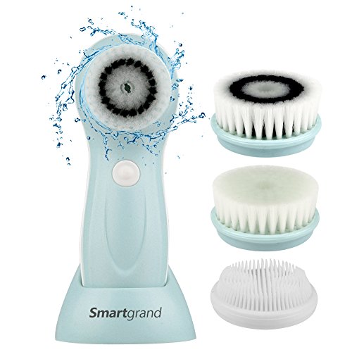 Face Brush Smartgrand Skin Cleansing Brush Rechargeable Waterproof Electric Spin Cleansing System and Gentle Exfoliating for All Skin Types with 3 Facial Cleansing Brush Heads - Thumbnail 6