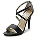 Ollio Women's Shoe High Heel Criss Cross Ankle Strap Sandal