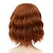 MSHUI The Avengers Black Widow Natasha Costume Cosplay Wig Short Wavy Fluffy Hair Orange