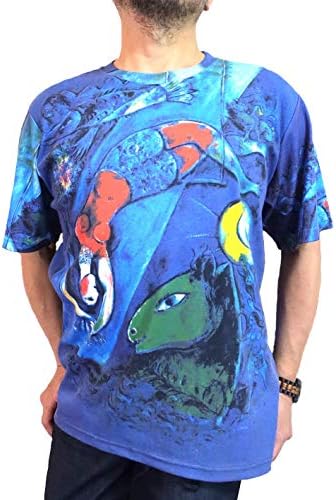 Amazon シャガール 青いサーカスｔシャツ メンズ Bf Tシャツ カットソー 通販