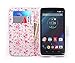 NageBee Slim PU Leather Flip Fold Wallet Pouch  for Motorola Droid Turbo XT1254 - Plum Blossom