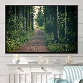 signwin Framed Canvas Wall Art Rustic Woods Brown...