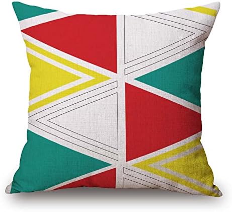 20 X 20 Inches / 50 By 50 Cm Geometric Throw Pillow Case Each Side Is Fit For Home Office Club Kids Girls Boys Her Car Seat