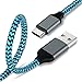 Aupek AK-294 Type C cable Extra Long Nylon Braided Fast Charger USB to USB C Cord Compatible Samsung Galaxy Note S8 S9 All Type C Device (10Ft, Blue)