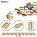 Vandore 225pcs of Striped Biodegradable Paper Straws in a Bulk Pack - 6 Rainbow Colors - Paper Drinking Straws for Birthday Parties and Decorations