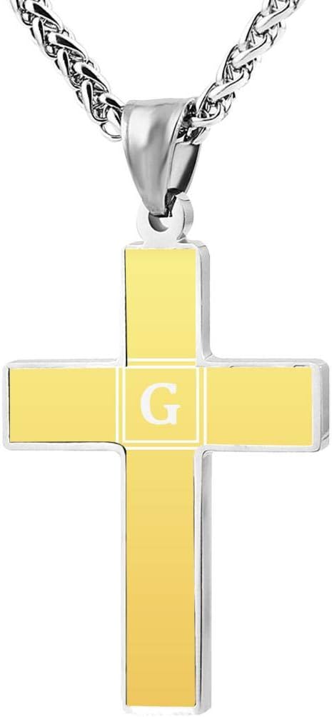 Lopod77 Thug-Life Metal Religious Zinc Alloy Cross Necklace Holder Pearl Chain