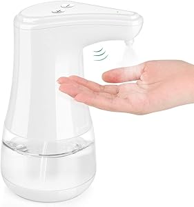 Automatic Soap Dispenser, Luxspire Touchless Soap Dispenser, 360ml/ 12.2oz Non-Contact Refillable Sprayer Bottles for Home Bathroom Kitchen Toilet, Office, Hotel, Restaurant, White