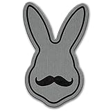Snowboard Stomp Pad: Bunny Mustache - Add Traction to your off foot with this Ultra Lightweight, Super Grip, Durable, Anti-Slip Pad! ...