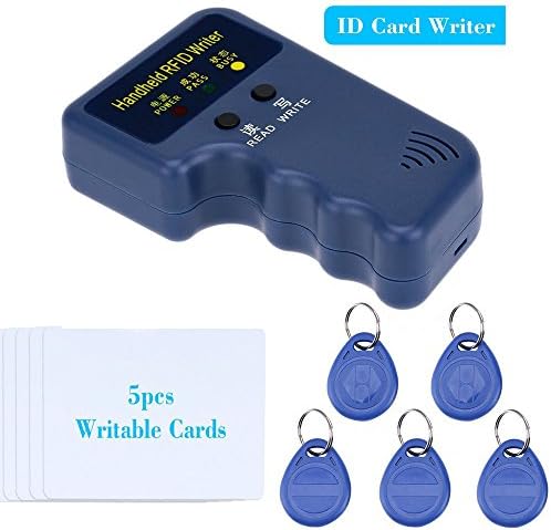 Sdreamland 125khz Rfid Writer, rfid card copier Rfid Cloner for Access Control Keys with 125khz Rfid Card Reader + 5PCS EM4305 Writable Cards+5PCS EM4305 Fob Keys