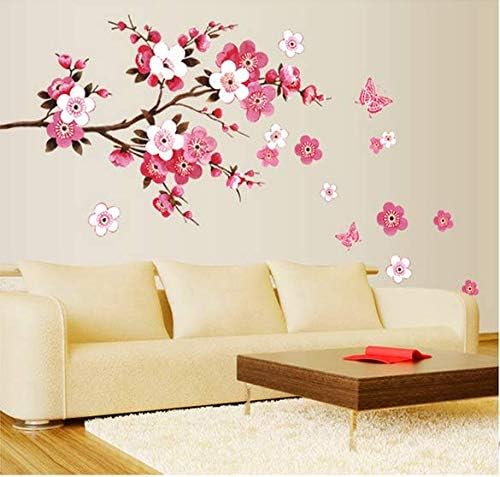 Wallpaper Design Large Transparent Peach Blossom Wall Sticker