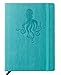 Red Co. 5” x 7” Embossed Octopus Textured Faux Leather Journal, 240 Lined Pages, Turqoise