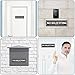 No Soliciting Sign for Door - Metal Signs for House Business and Office Wall - Weather Resistant Aluminum with Strong Self Adhesive (2 Pack, Black 7×2 inches)