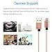 Aonsen 3Pack 6FT Charging Cable Cord Nylon Braided 8 Pin to USB Lightning Cable Charger Cord for iPhone 7/SE/5/5s/6/6s/6 Plus,iPad Air/Mini,iPod,Compatible with iOS10(Rose-Gold)
