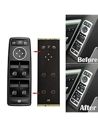 HUSUKU Button Repair Package Steering AC Adhesivos de ventana Pegatinas para 2007 2008 2009 2010 2011 2012 2013 2014 Mercedes Benz
