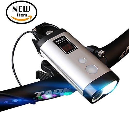 Super Bright LED Rechargeable Bike Light - POWERFUL Waterproof Bicycle Headlight Intelligent Dual-lamp Design with Particle-deflecting Automatic Cooling and Charger Function
